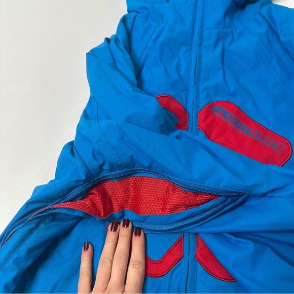 Special Blend Blue Red Snowboarding Jacket - Picture 4 of 8